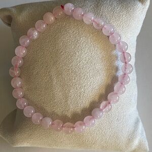 Pink Rose Quartz Beaded Bracelet